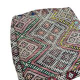 Moroccan kilim pouf 24 x 24 inch - free shipping - vintage berber kilim pouf - moroccan pouf