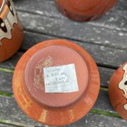 Ensemble pichet et 5 verres en céramique Troyan en grès Bulgare-Balkans