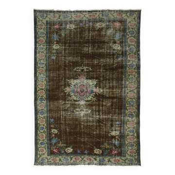 Modern Unique Rug, Turkish Oriental Handmade Boho Kilim Rug,for Kitchen,Bedroom 187x 260 cm