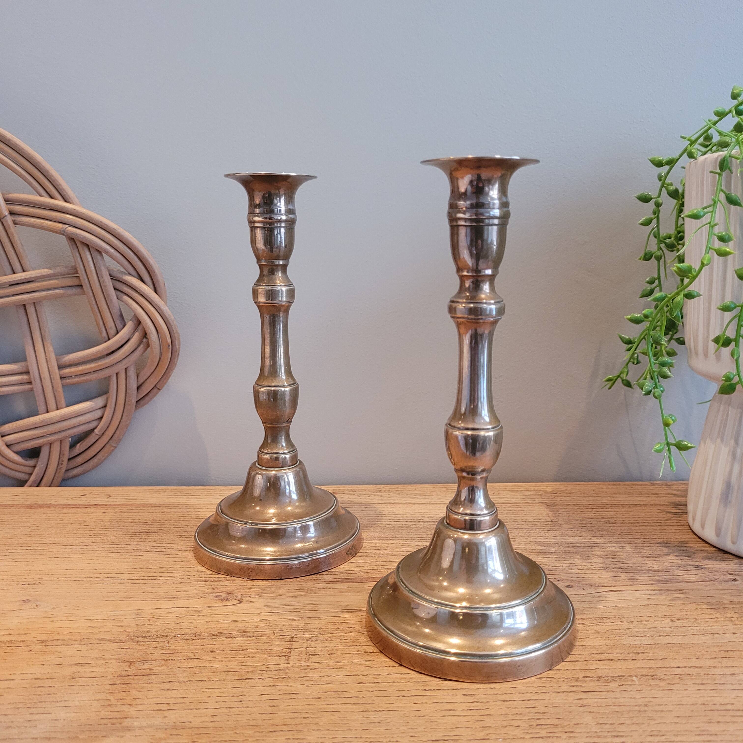La Redoute x Selency pair of brass candle holders 20