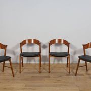 Chaises en teck danoises du milieu du siècle de Korup Stolefabrik, Danemark, 1960.
