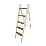 Small stepleau steel and white wood