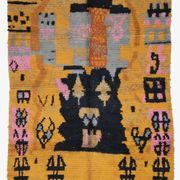 Tapis Berbère Abstrait Jaune - 253 x 200 cm