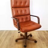Office chair in upholstered skai