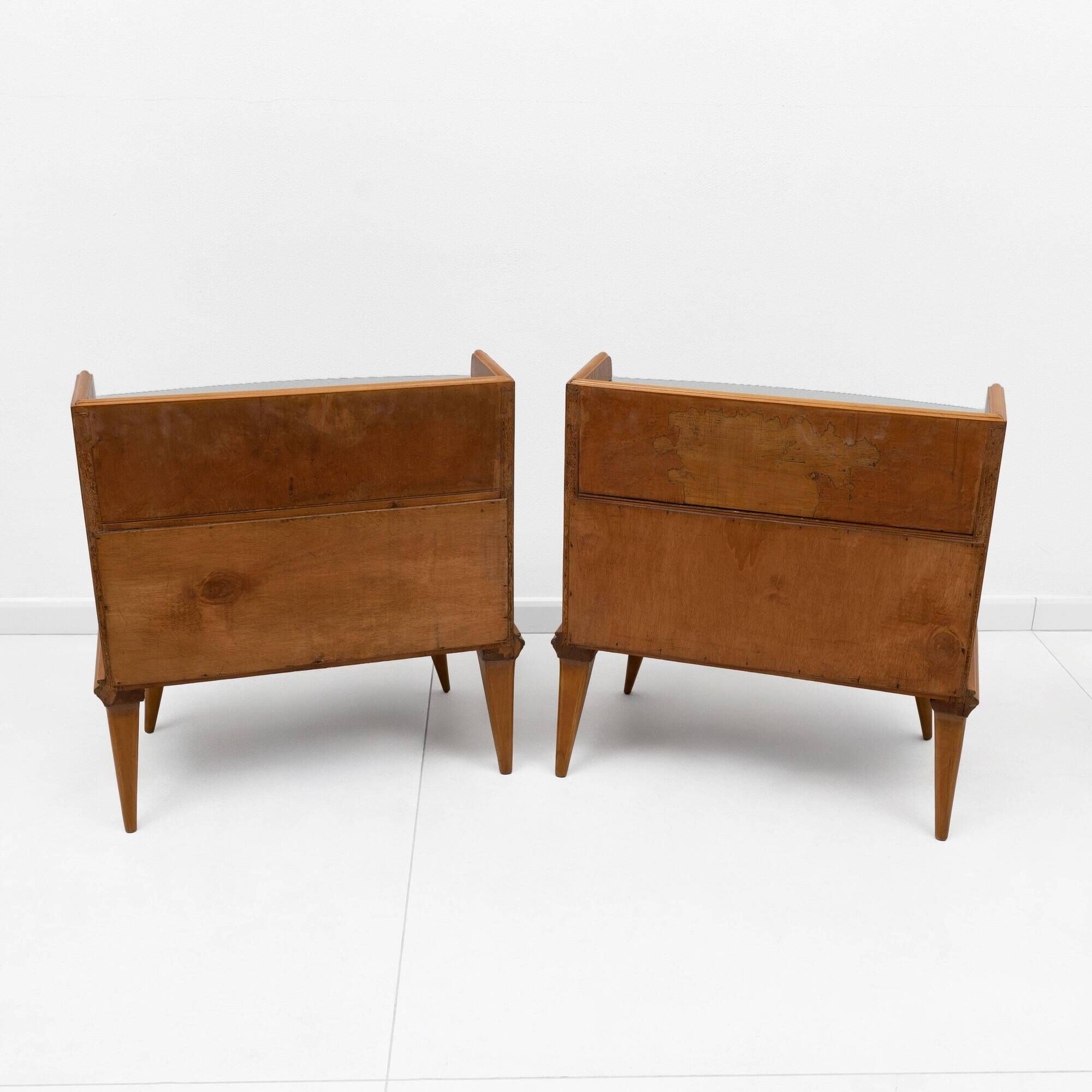 Pair of Mid-Century Modern Italian Ashwood Nightstands, 1950s