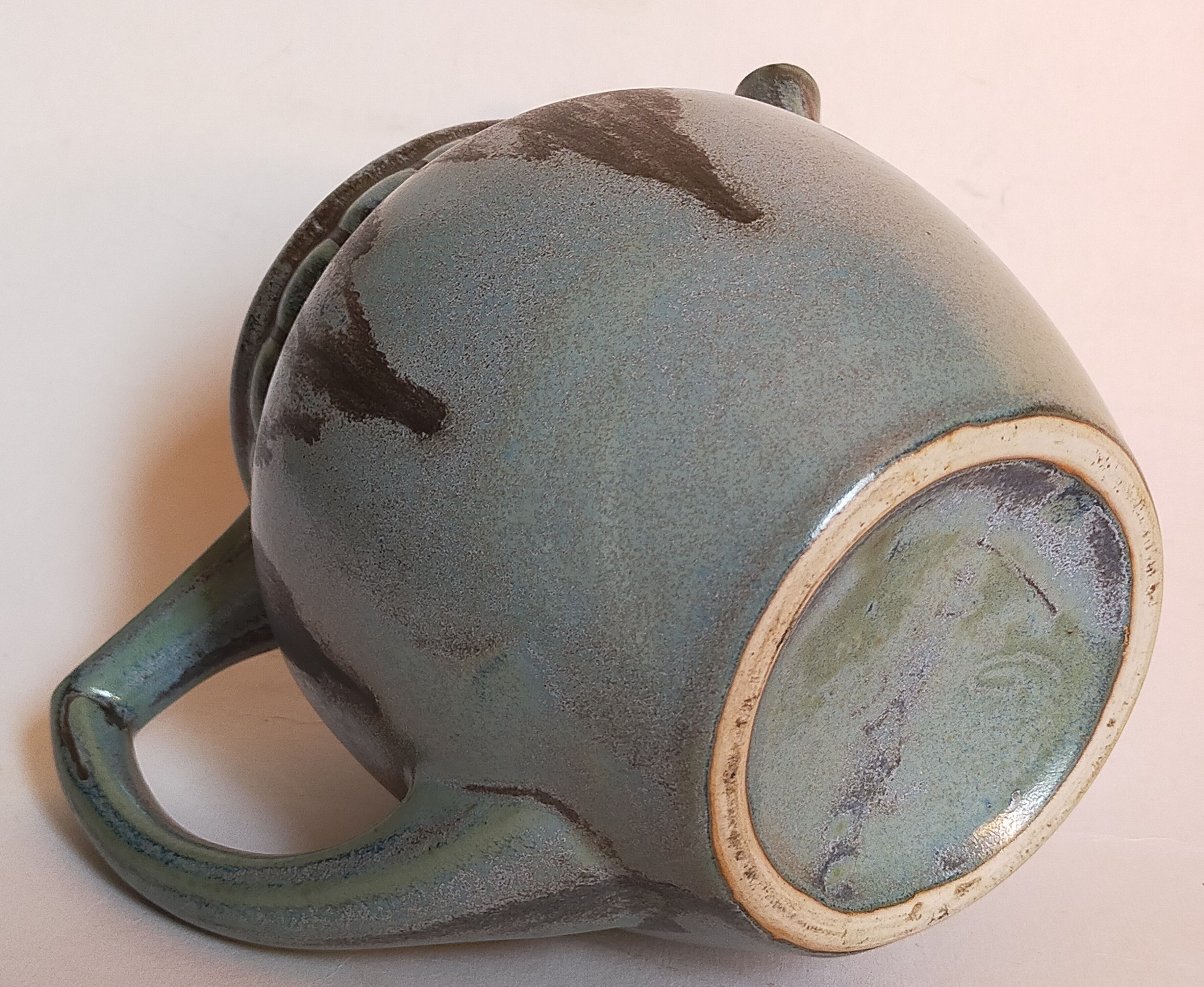 Denbac art-deco pitcher in flammé sandstone