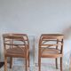 Pair of chairs in the style of antique armchairs circa 1940 - engraved seat.