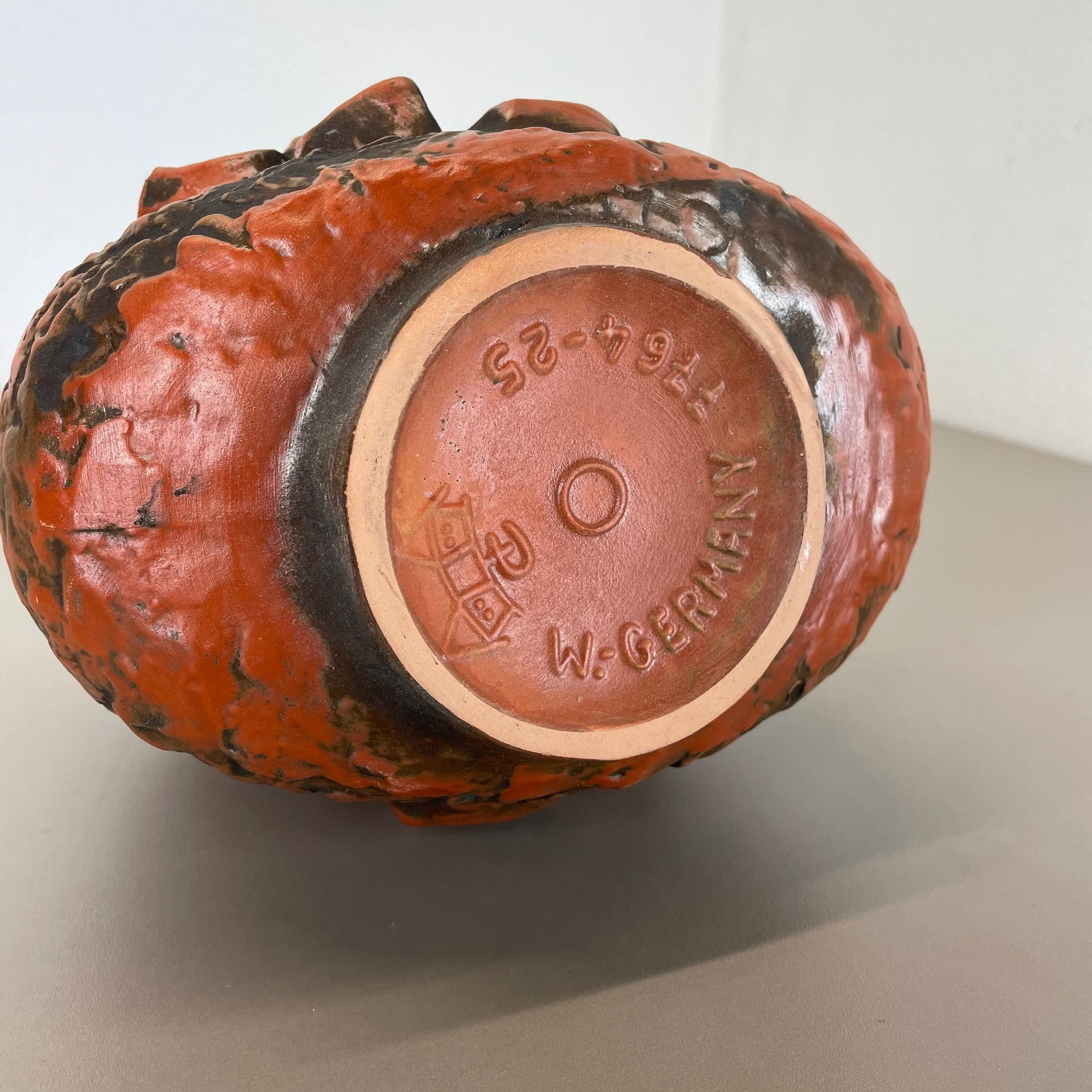 Fat Lava Ceramic Pottery Vase Heinz Siery Carstens Tönnieshof, Germany, 1970s