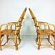 2 fauteuils vintage bambou rotin 1960