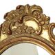 Miroir Deknudt classique du milieu du siècle, feuille d'or, années 50
