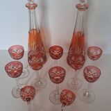 Crystal liqueur service from Saint Louis, Massenet model.