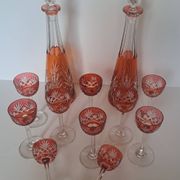 Crystal liqueur service from Saint Louis, Massenet model.