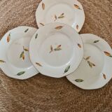 Flat plates opaque porcelain Digoin