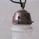 Mid-century 'cloudy' opaque glass small pendant light