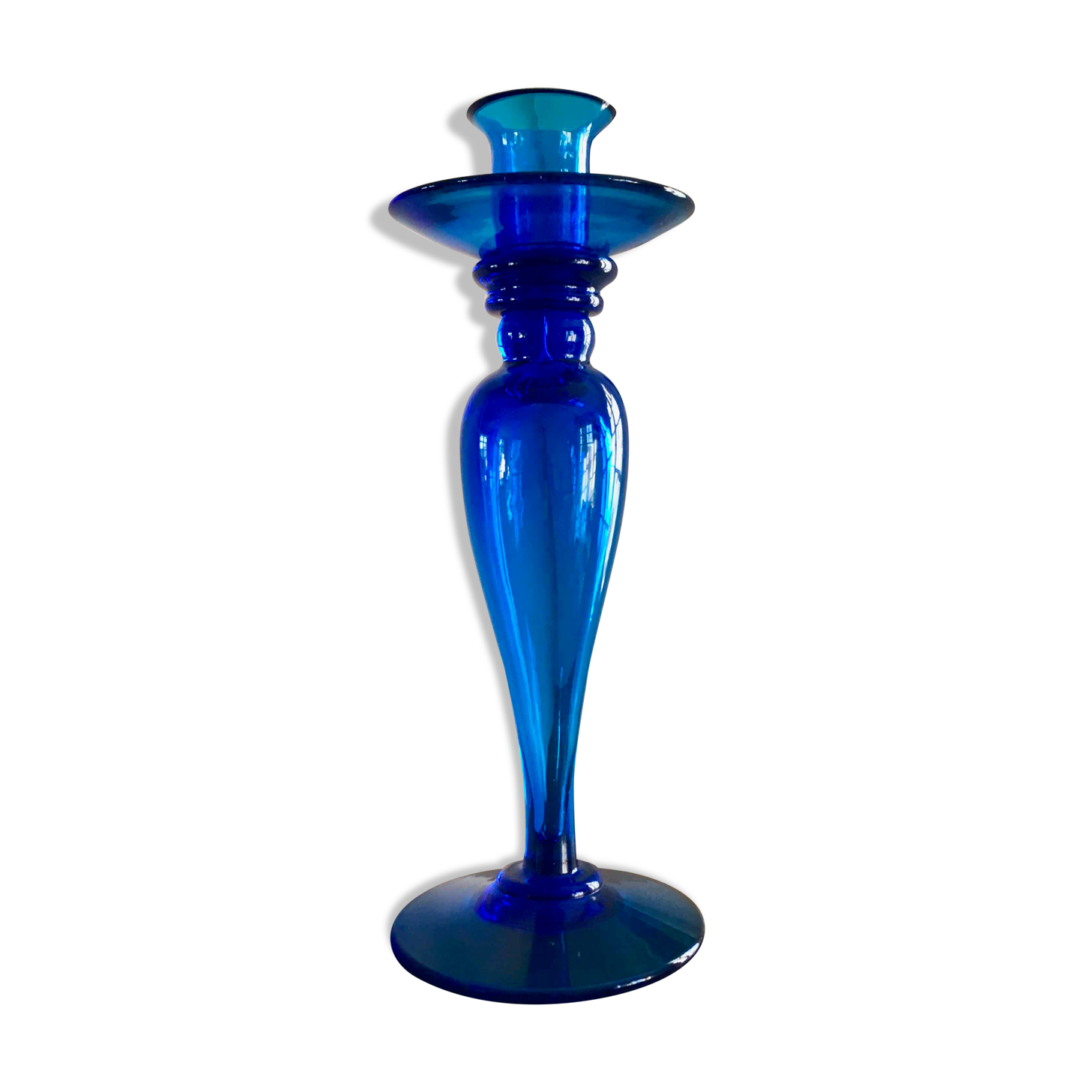 Turquoise blue candle holder