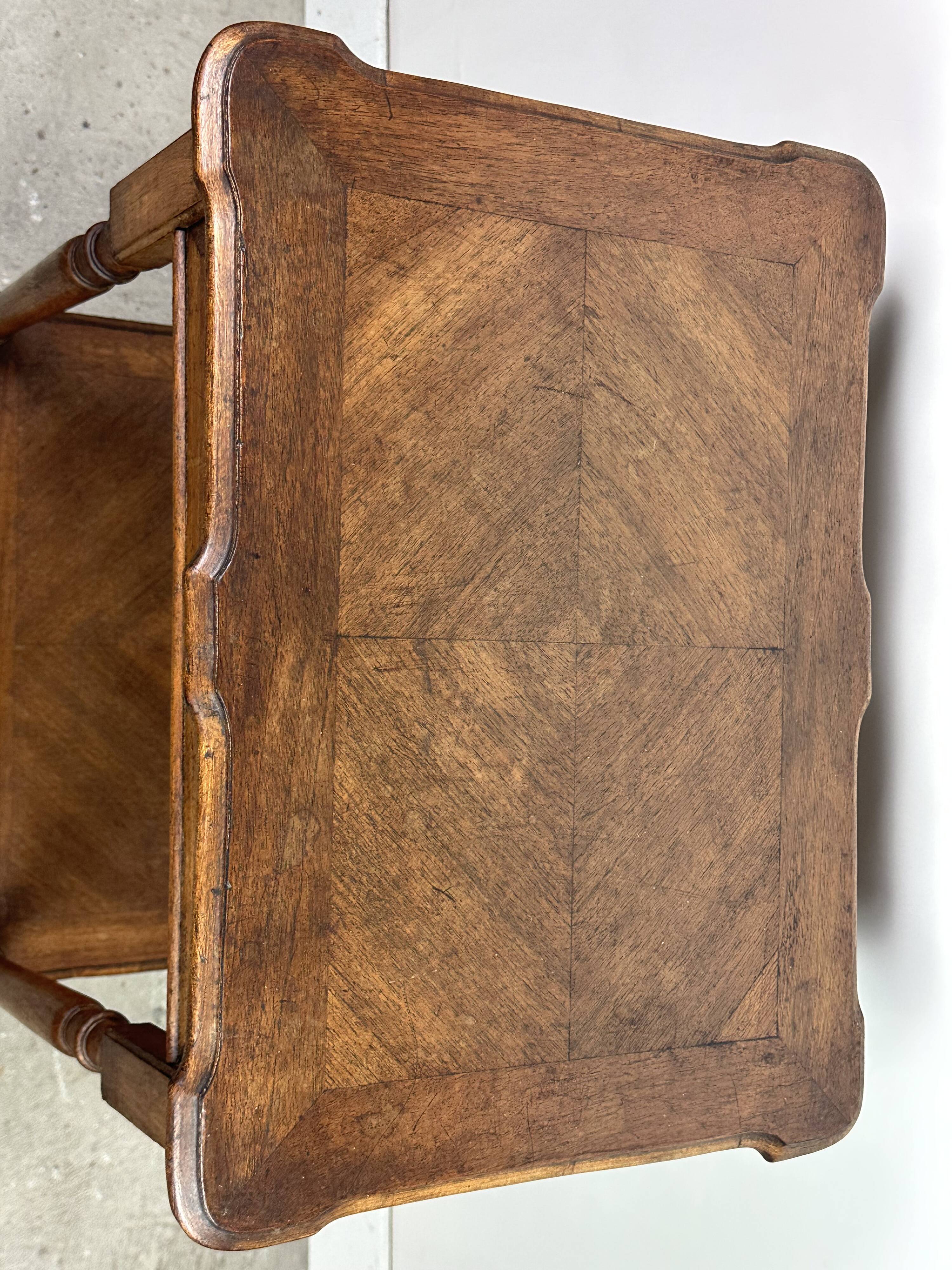 Louis Philippe style walnut side table, dressing table