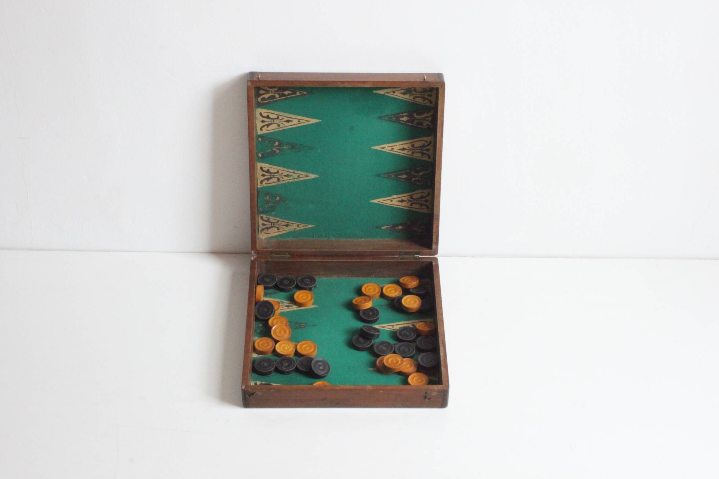 Antique backgammon or trictrac board, 1910-20s