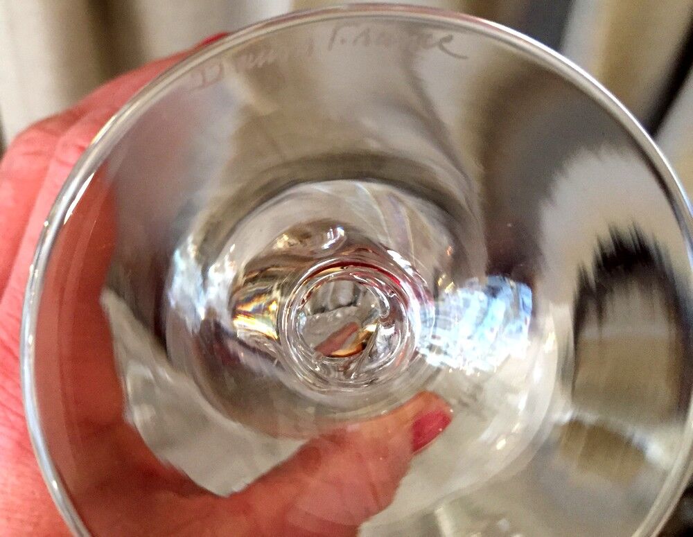 Suite de 8 verres a eau en cristal daum modele orval