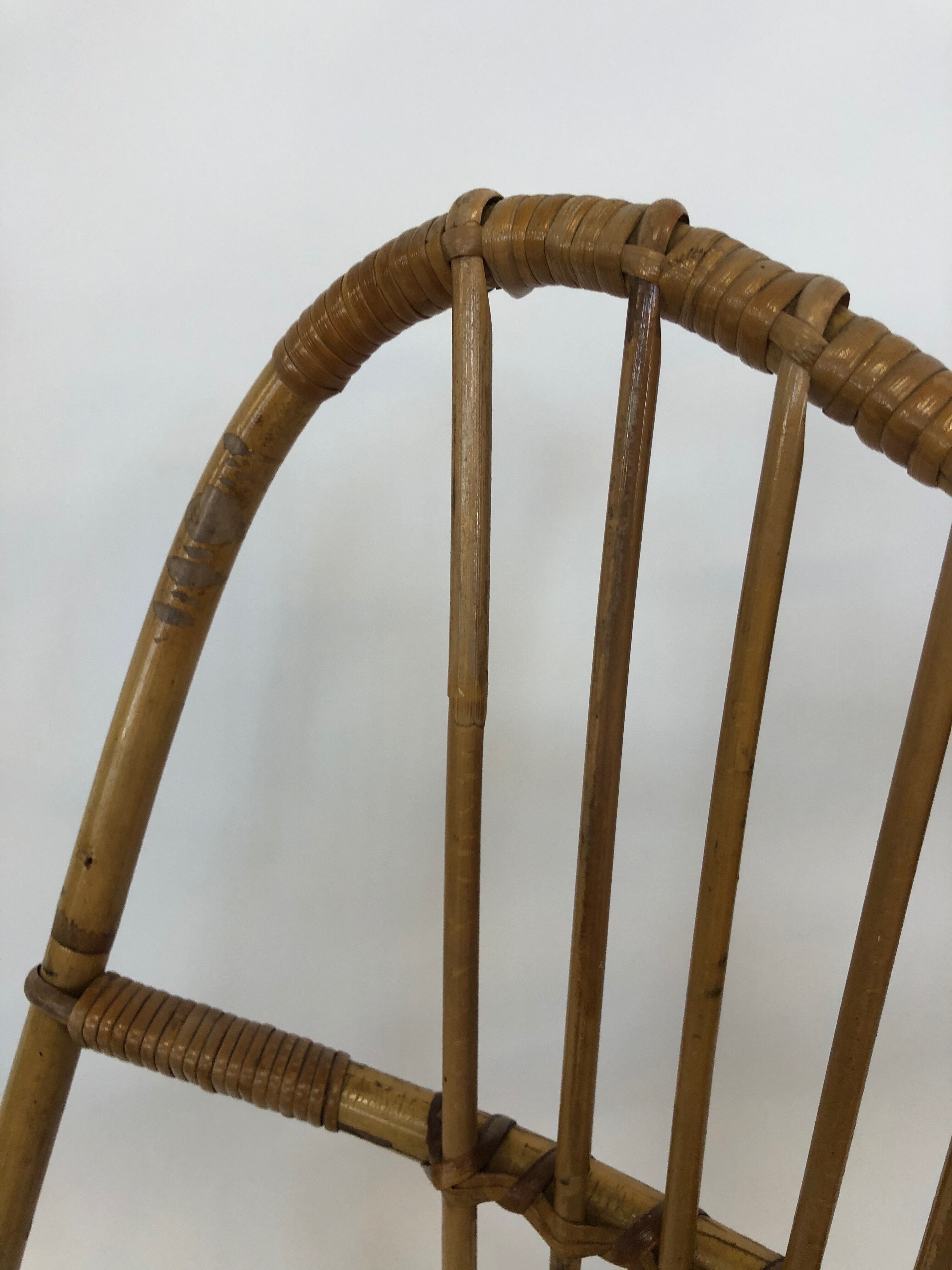 Rohe Noordwolde rattan chair, 1960, Netherlands XL siz