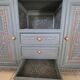 Buffet syrien gris anthracite et cuivre