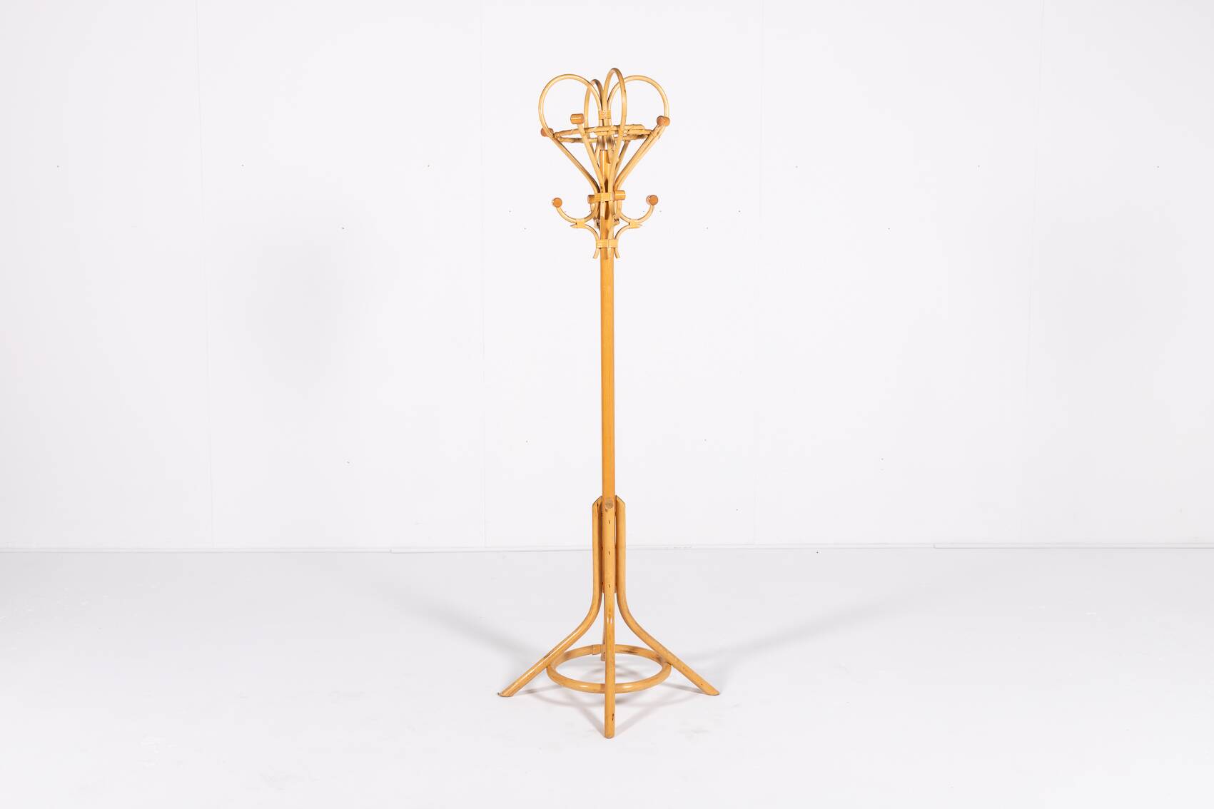 Italian Bamboo-Rattan coat hanger, 1980's