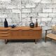 Small Scandinavian sideboard 1950-60 vintage design teak
