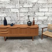 Small Scandinavian sideboard 1950-60 vintage design teak