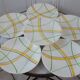 Set of 6 flat plates Gien model Sarabande years 50-60