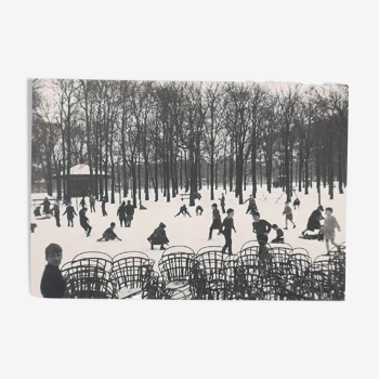 Photo reproduction by Edouard Boubat "First snow, Luxembourg Garden 1955"
