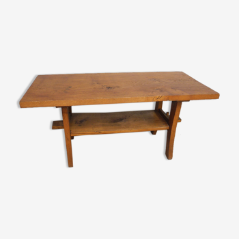 Table basse avec plateau vintage en bois année 1960/1970