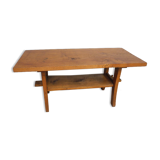 Coffee table with vintage wooden tray year 1960/1970