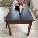 Table de ferme pin noire 250 cm