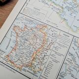 Printed in 1900, Europe in 1270. Original Authentic Vintage.