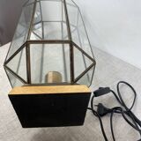 Lampe en laiton et verre