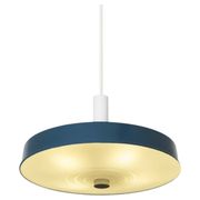 Large Mid Century suspension lamp with lacquered metal and engraved opaline glass from 1960.