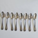 Set of 8 small spoons in solid silver