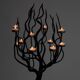 Large chandelier tree forged steel handmade 1970s
