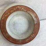 Duo of footed bowl and artisanal plate made in France Vallauris
