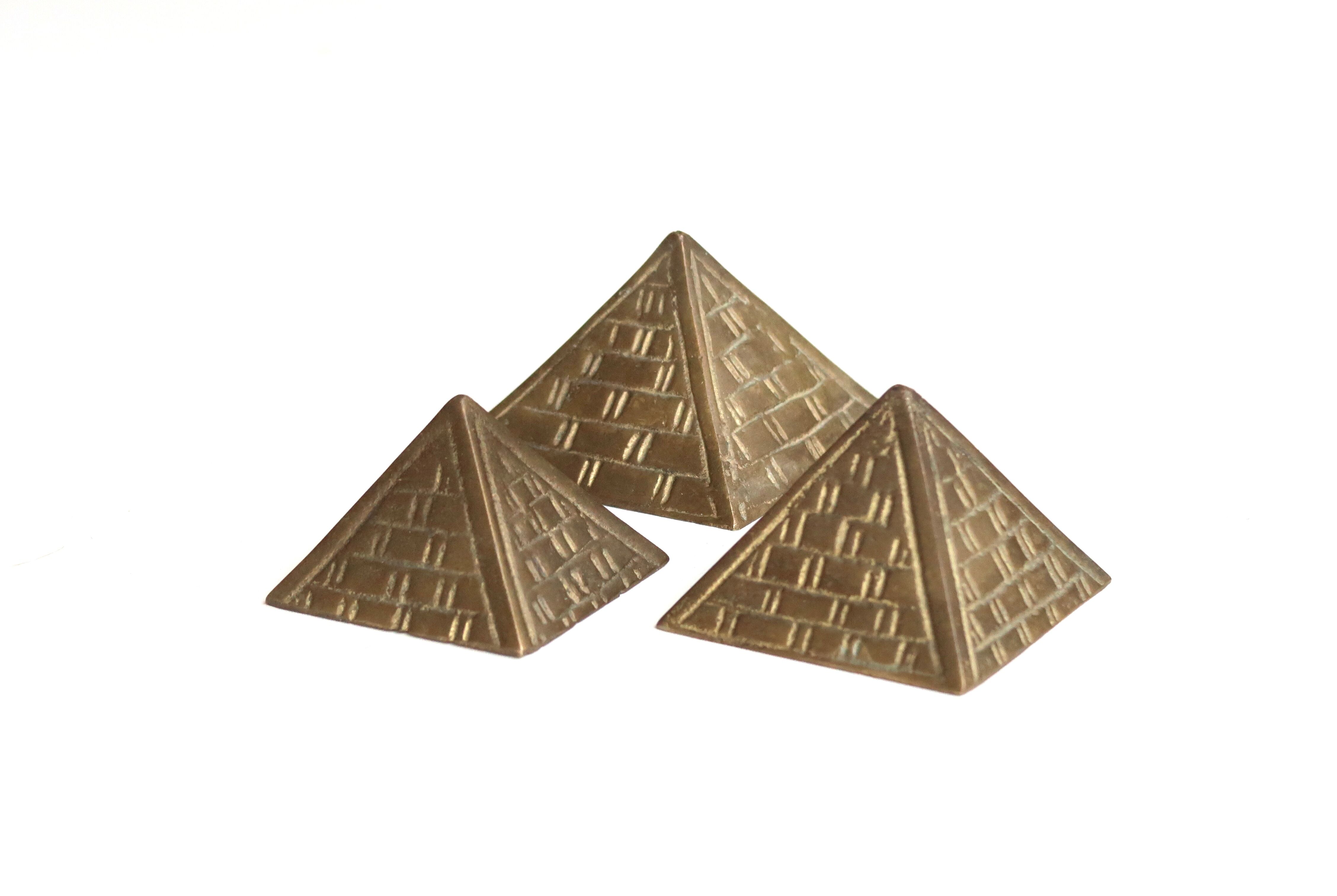 Brass pyramid paper press, 70s