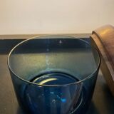 Vintage pot in blown glass and teak