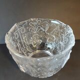 Scandinavian glass bowl Kosta Boda – Nordic relief decoration –