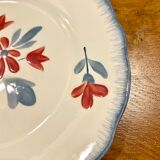 6 faience dessert plates Manufacture de Salins