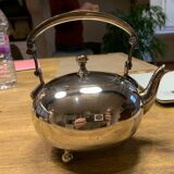 Silver metal teapot