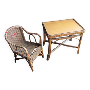 Anciens Fauteuil & bureau - enfant