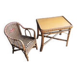 Anciens Fauteuil & Bureau Pour Enfant