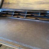 Bureau écritoire pliant ancien et tirette cuir