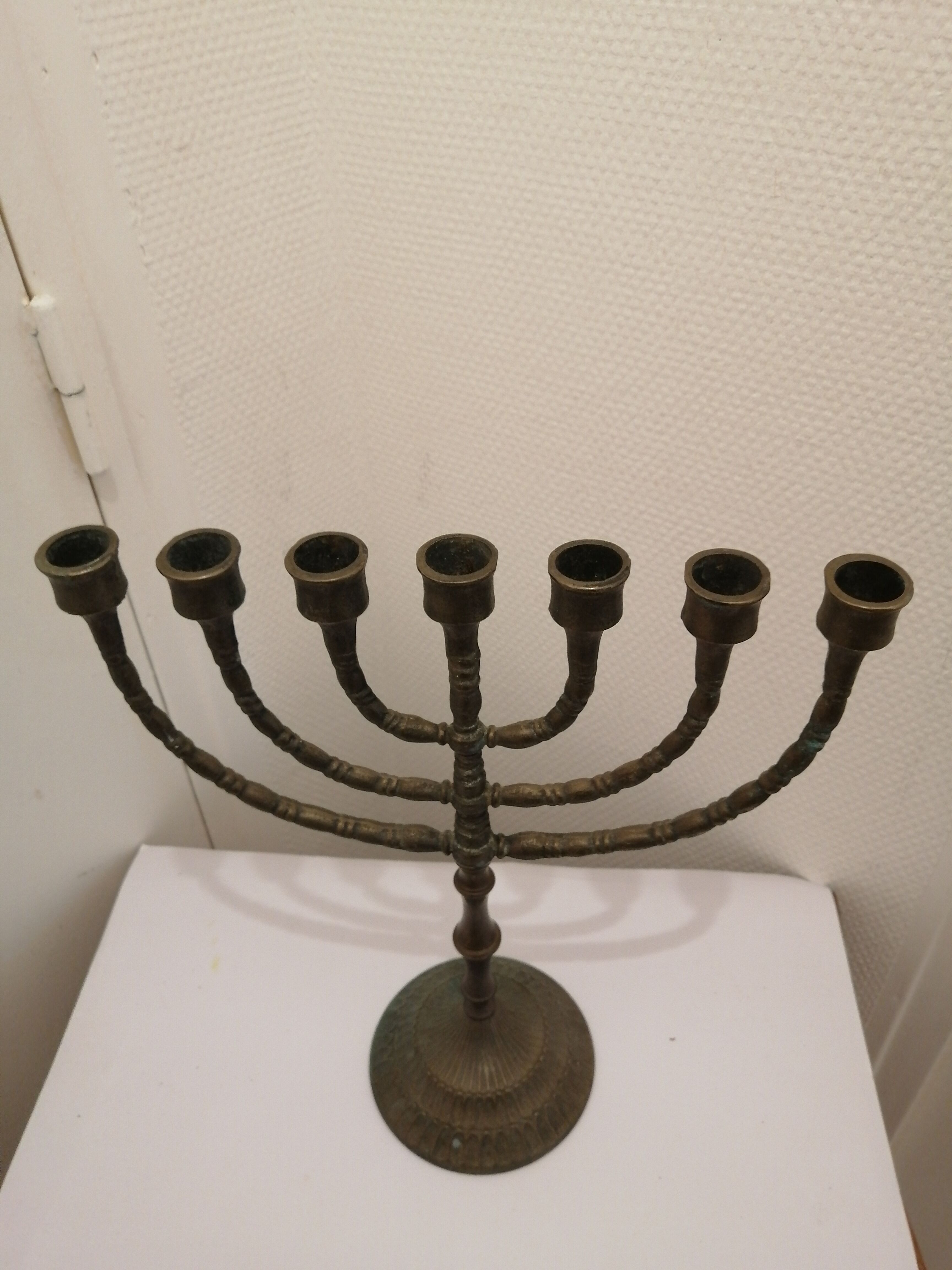 Hebreu worship candlestick menorah hanukkia 7 branches