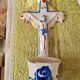 19th century earthenware holy water font