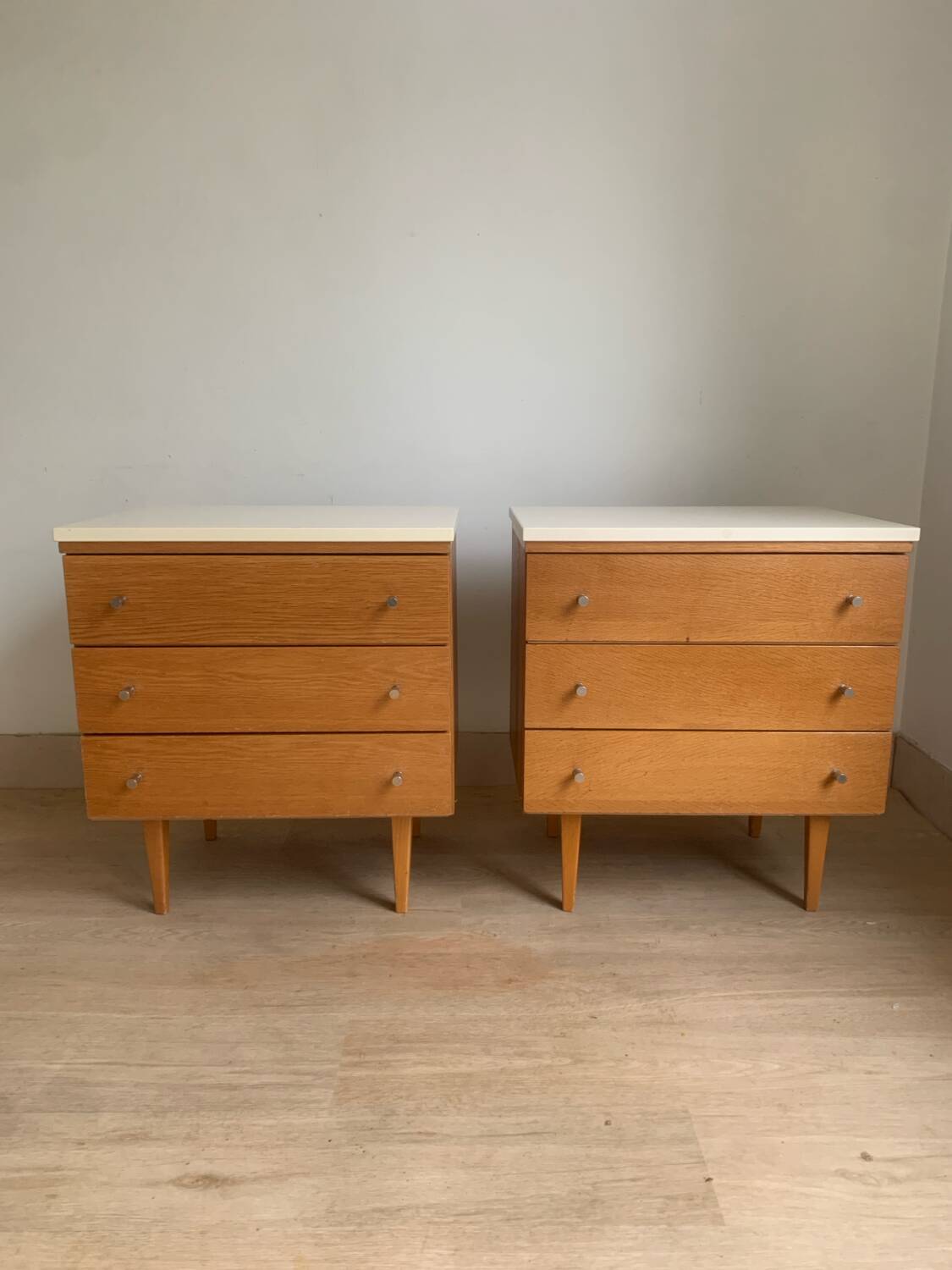 Pair of vintage bedside tables