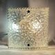 Square glass and bronze flush mount lamp, 1960s